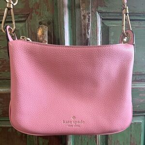 Kate Spade Pink Pebbled Leather Crossbody Bag: Excellent condition!